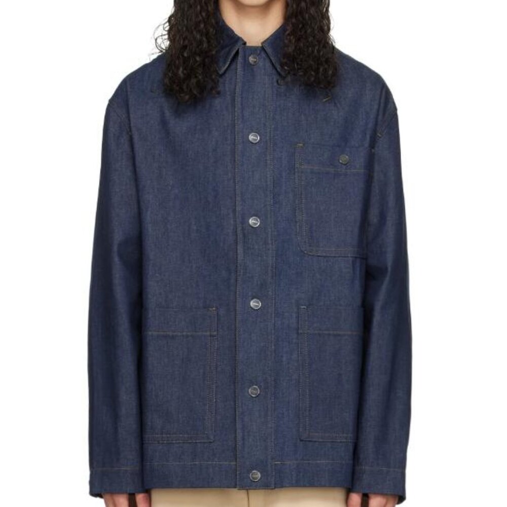BNWT AW22 JACQUEMUS "LE PAPIER" LA VESTE DE-NIMES YELO 46
